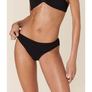 Andie The Classic Bikini Bottom - Popcorn - Black Size LBLACK / L